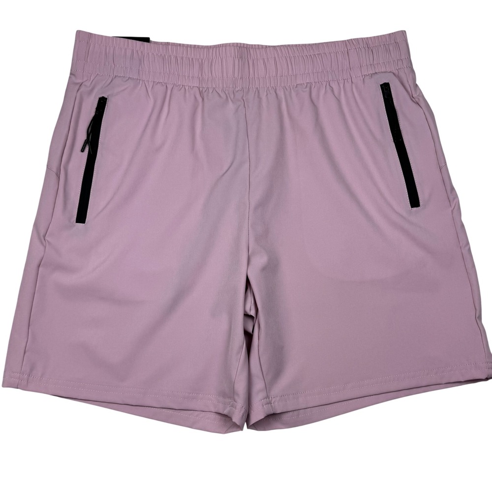 New Athletex Performance Athletic Shorts Pink Zippered Pockets Large‎ Sports